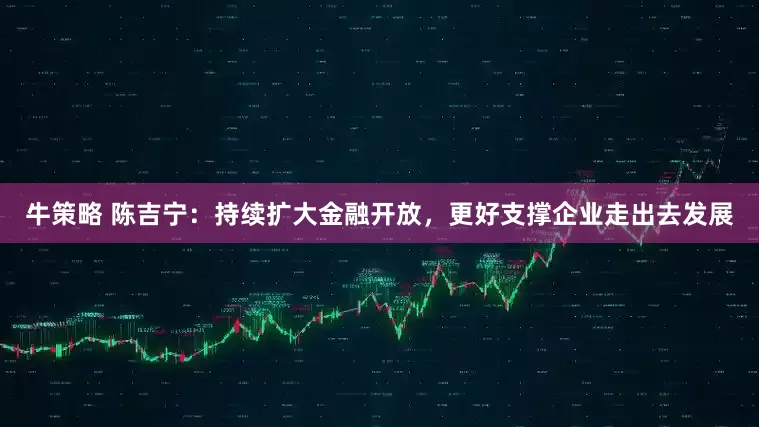 牛策略 陈吉宁：持续扩大金融开放，更好支撑企业走出去发展